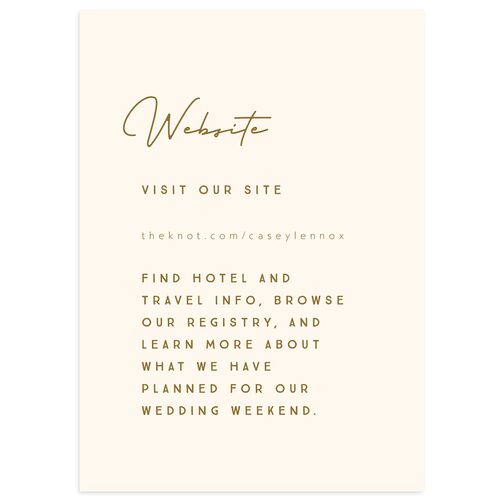 Modern Photograph Wedding Enclosure Cards Umber Signature Standard