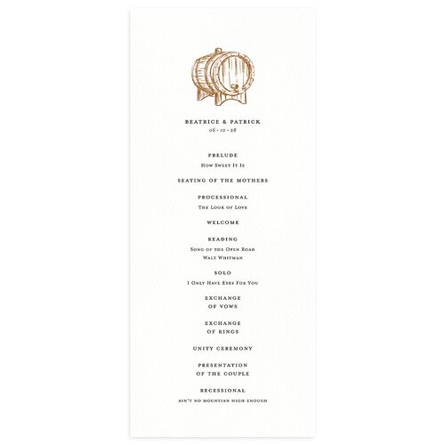 Rustic Setting Wedding Programs Driftwood Signature
