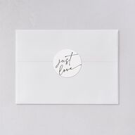 Nothing Fancy Wedding Stickers Pure White Circle