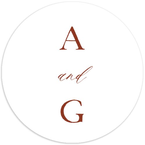 Bohemian Arch Wedding Stickers Rust