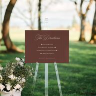 Vintage Oval Monogram Standard Direction Sign Medium Merlot Standard Indoor Foam Core M Direction