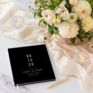 Diamond Deco Wedding Guest Book Licorice