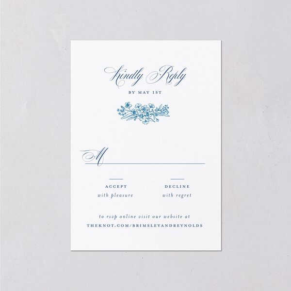 Elegant Antique Toile Frame Wedding Response Cards by Bridgerton Cruise Signature Standard