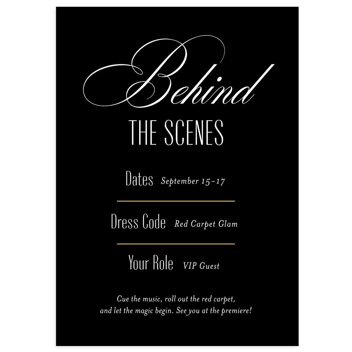 Romantic Movie Poster Wedding Enclosure Cards