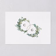 Rustic Hoops Save the Date Cards Eucalyptus Signature smooth Blank No Standard