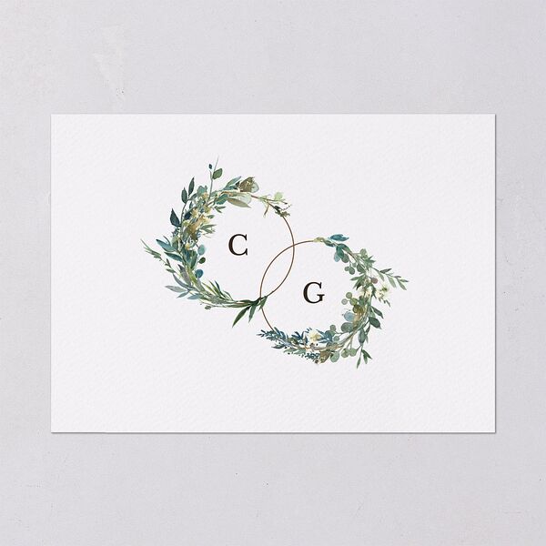 Rustic Hoops Save the Date Cards Eucalyptus Signature smooth Blank No Standard
