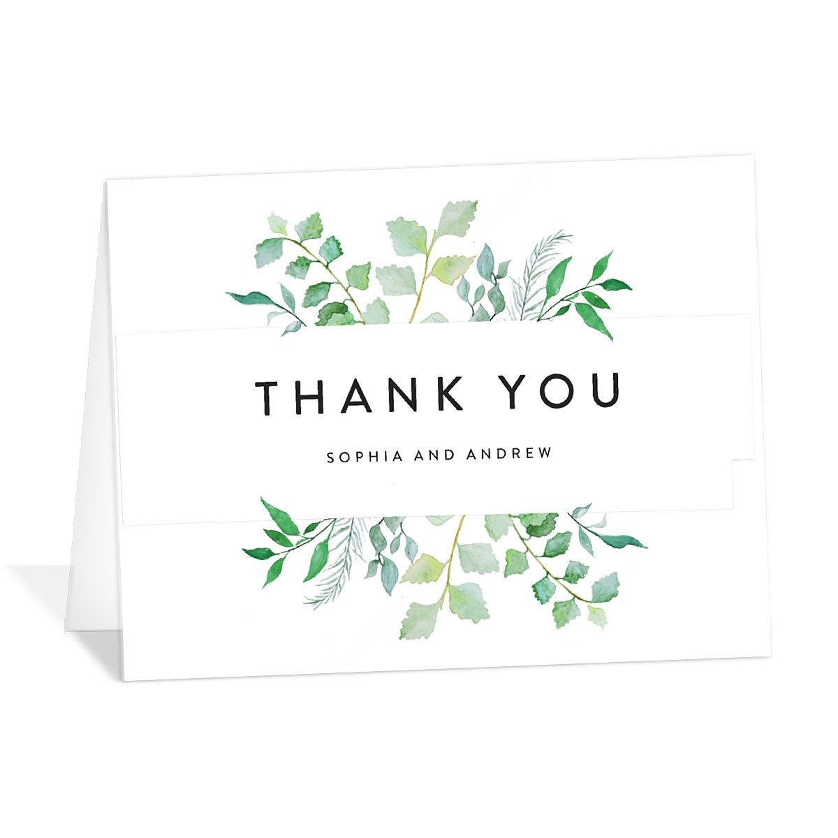 Leafy Ampersand Thank You Cards