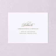 Elegant Eclectic All-in-One Wedding Invitations Walnut Signature Light Both Recipient and Return Addresses No