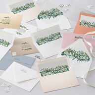 Leafy Hoops Save The Date Cards Eucalyptus Signature smooth Blank No Standard