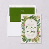 Hawaiian Tropical Monstera Frame Envelope Liners Scottish Green Standard