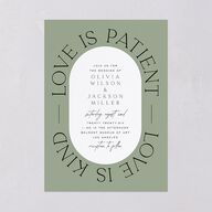Love Is Patient Wedding Invitations Thyme Signature Blank No Standard