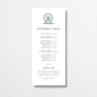 Watercolor Chicago Wedding Programs Regency Blue Signature