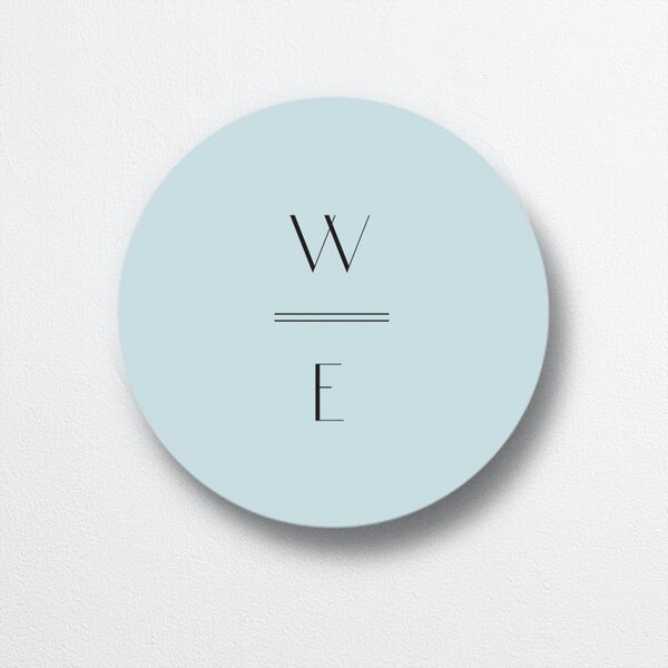 Watercolor Chicago Wedding Stickers Regency Blue