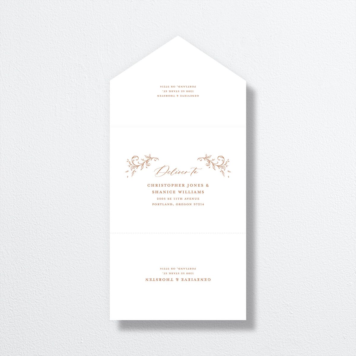 Dark Vintage Fantasy All-in-One Wedding Invitations Midnight Signature Light Both Recipient and Return Addresses No