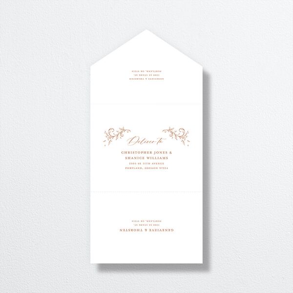 Dark Vintage Fantasy All-in-One Wedding Invitations Midnight Signature Light Both Recipient and Return Addresses No