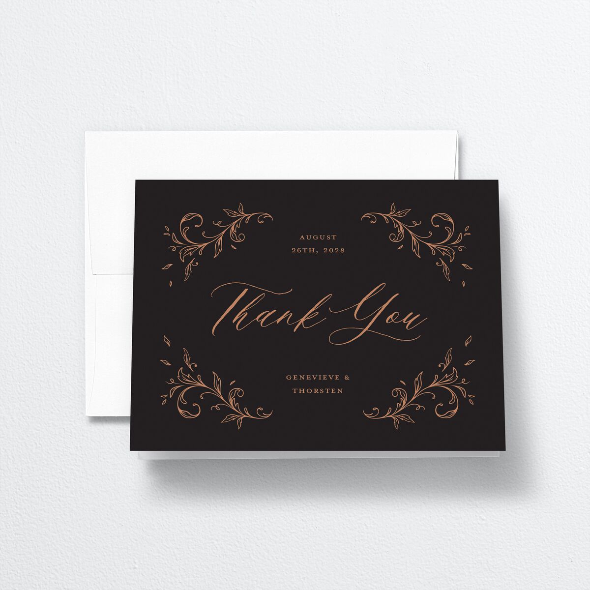 Dark Vintage Fantasy Thank You Cards Midnight