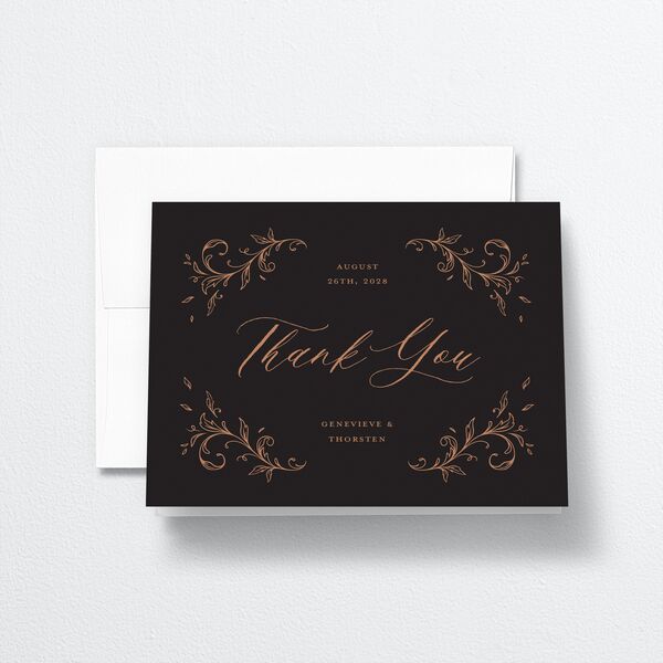 Dark Vintage Fantasy Thank You Cards Midnight