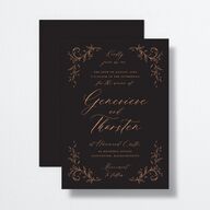 Dark Vintage Fantasy Wedding Invitations Midnight Signature No