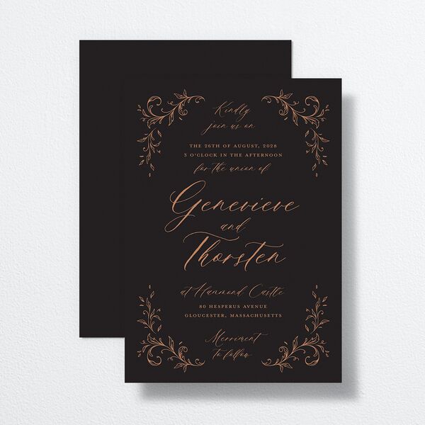 Dark Vintage Fantasy Wedding Invitations Midnight Signature No