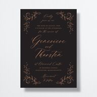 Dark Vintage Fantasy Wedding Invitations Midnight Signature No