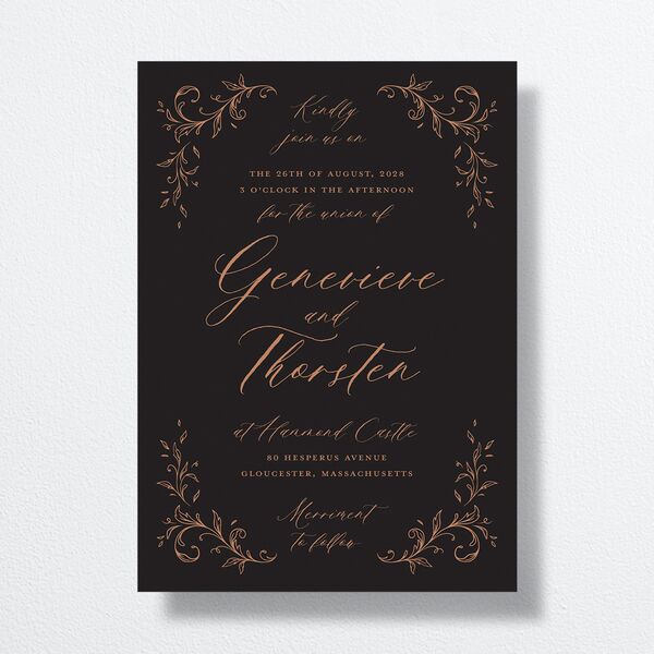 Dark Vintage Fantasy Wedding Invitations Midnight Signature No