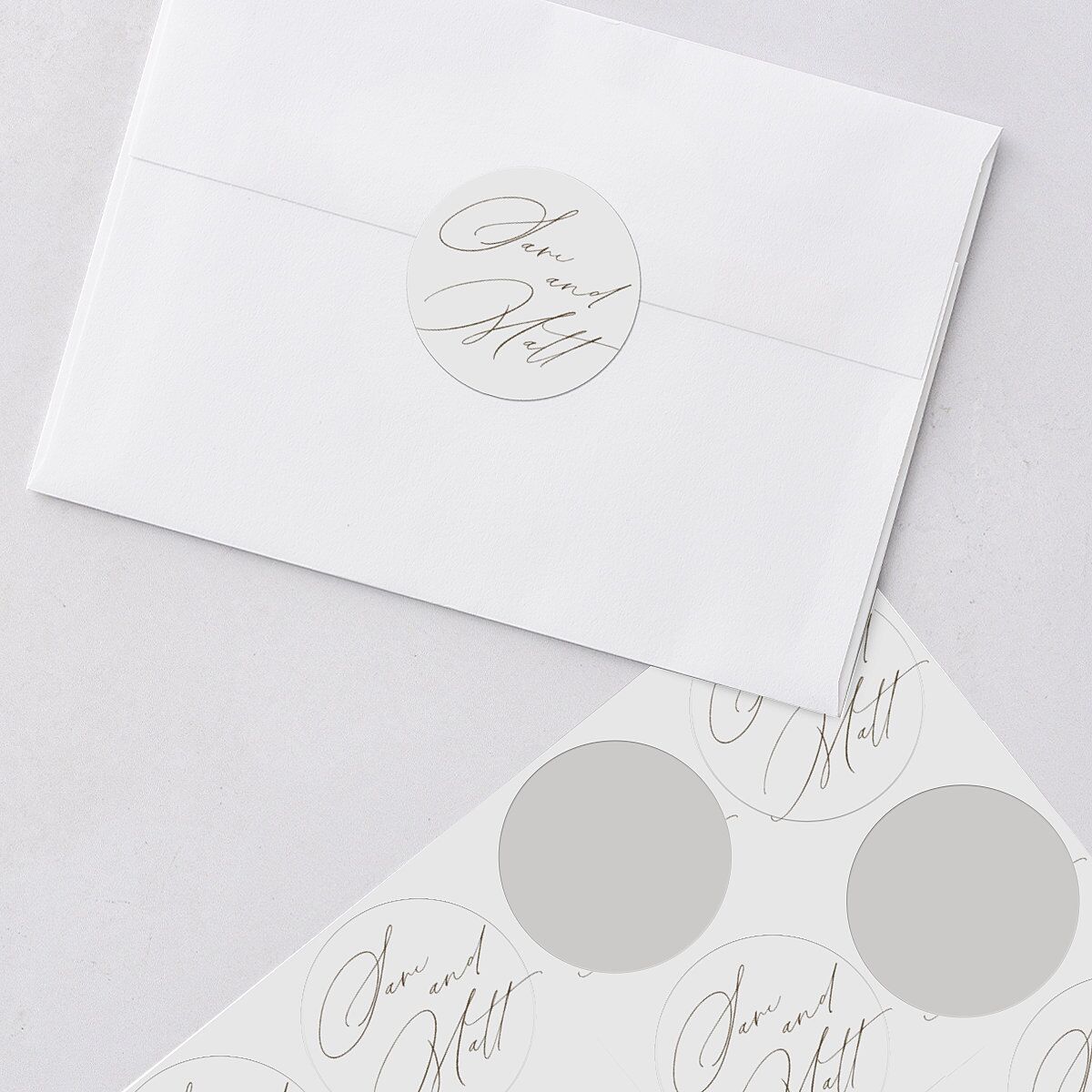 Rustic Branches Wedding Stickers Biscotti Sticker
