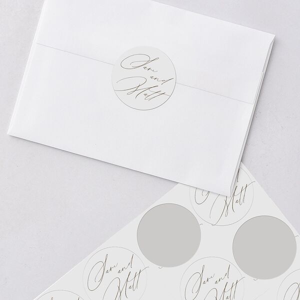 Rustic Branches Wedding Stickers Biscotti Sticker