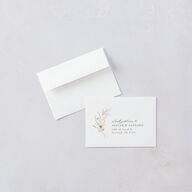 Dried Blooms Wedding Response Cards Gold Copper Signature Standard