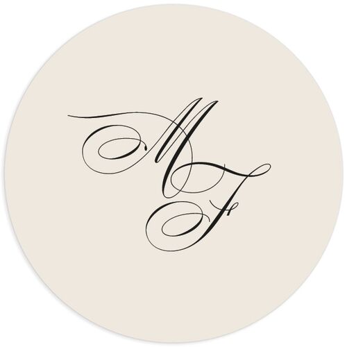 Elegant Rose Crest Wedding Stickers Midnight Sticker