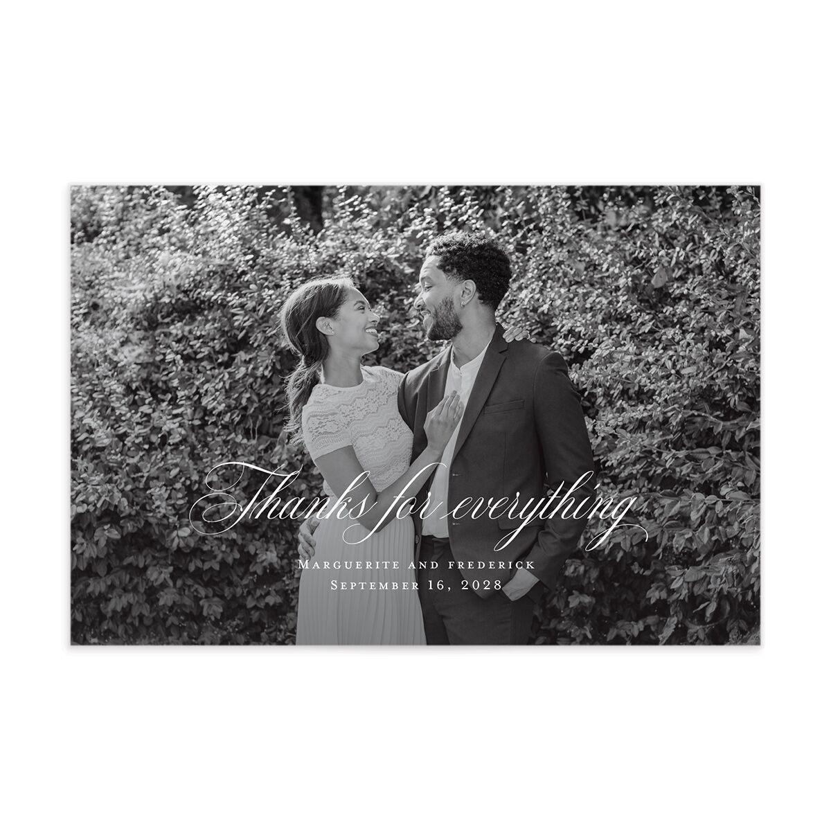 Elegant Rose Crest Thank You Postcards
