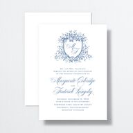 Elegant Rose Crest Wedding Invitations Sapphire Signature No