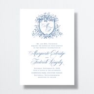 Elegant Rose Crest Wedding Invitations Sapphire Signature No