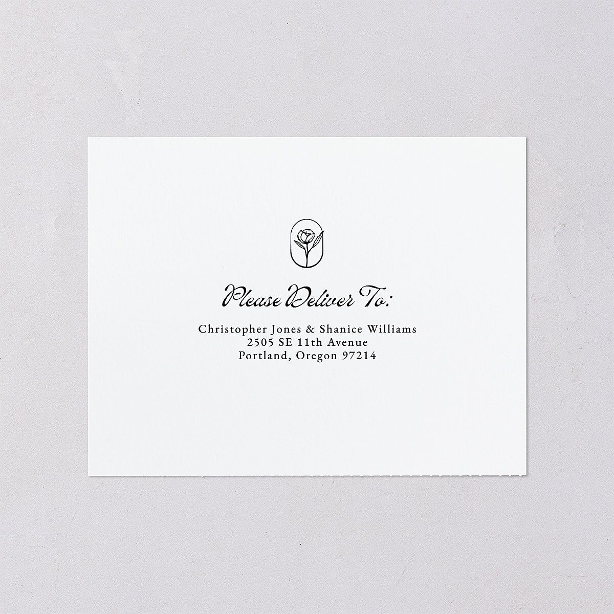 Vintage Romantic Photo All-in-One Wedding Invitations Medieval Grey Signature Light Both Recipient and Return Addresses No