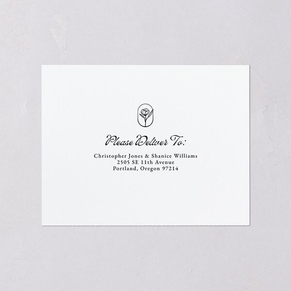 Vintage Romantic Photo All-in-One Wedding Invitations Medieval Grey Signature Light Both Recipient and Return Addresses No