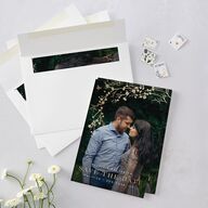 Cherry Blossoms Save The Date Cards Gold Soft Pink Signature smooth Blank No Standard