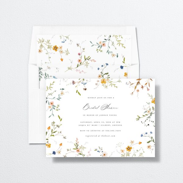 Dainty Wildflowers Bridal Shower Invitations Sunflower Signature Standard