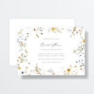 Dainty Wildflowers Bridal Shower Invitations Sunflower Signature Standard