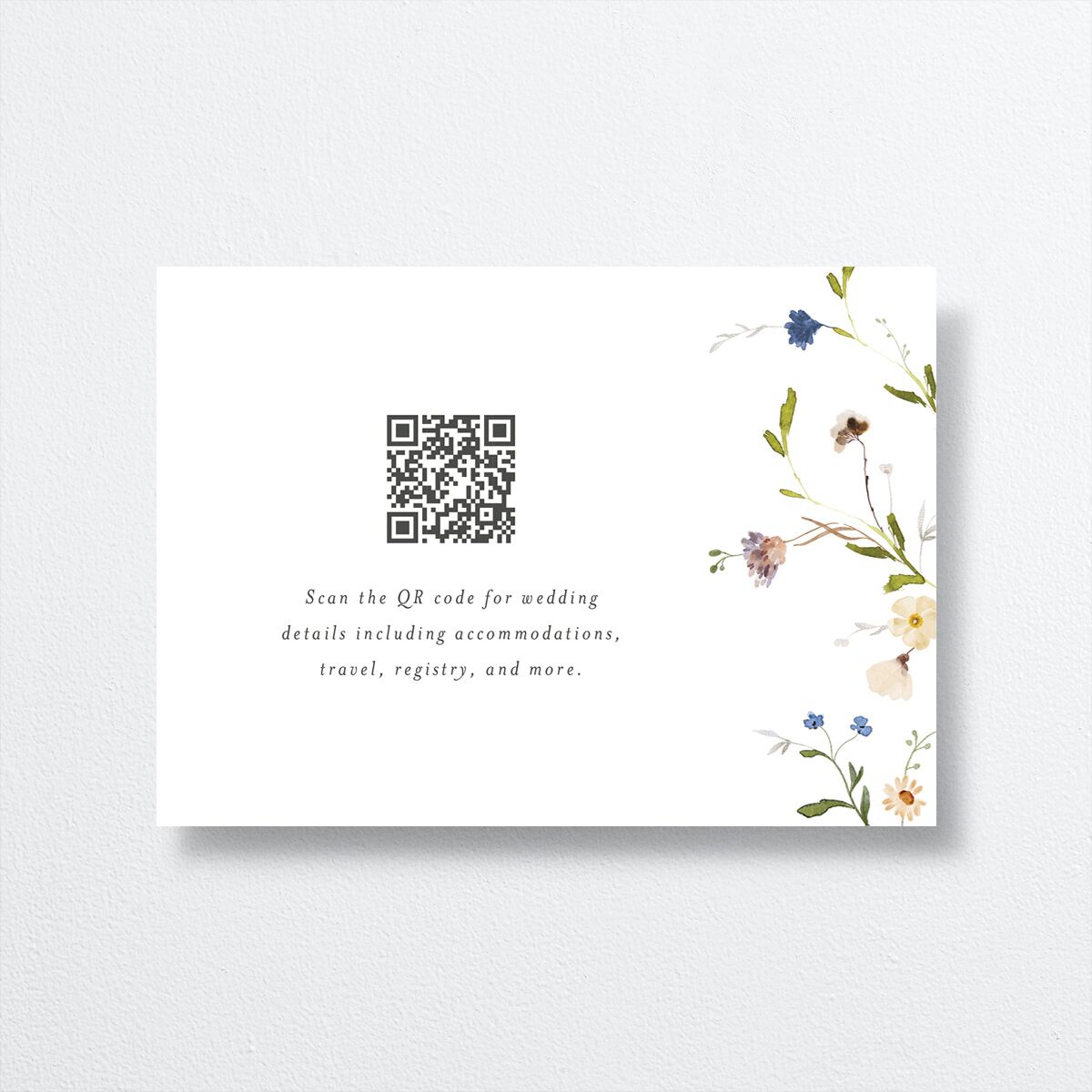 Dainty Wildflowers Wedding Enclosure Cards — view 2