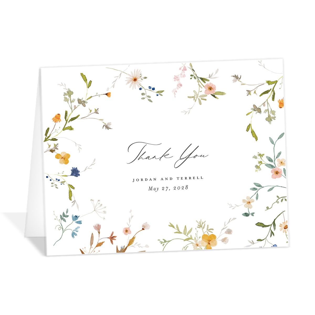 Dainty Wildflowers Thank You Cards