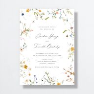 Dainty Wildflowers Wedding Invitations Sunflower Signature No Standard