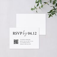 Nothing Fancy QR Code RSVP Cards Pure White Signature Standard