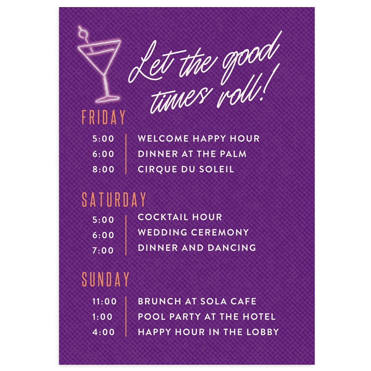 Las Vegas Love Wedding Enclosure Cards