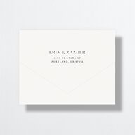 Simple Bohemian Wildflowers All-in-One Wedding Invitations Cotton No Signature Light Both Recipient and Return Addresses
