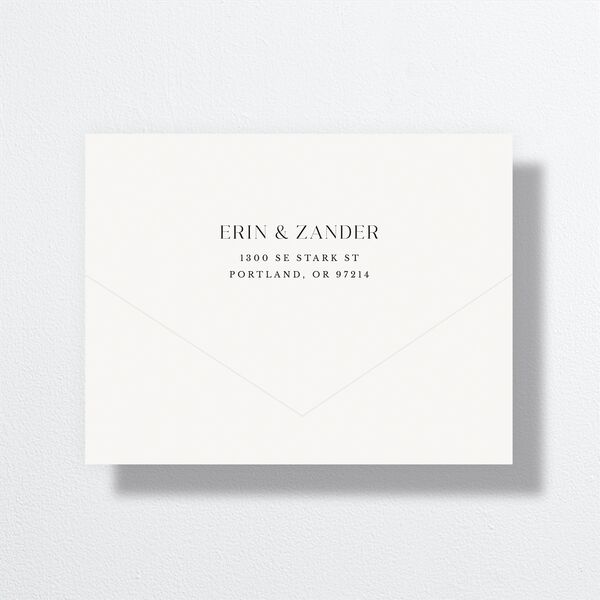 Simple Bohemian Wildflowers All-in-One Wedding Invitations Cotton No Signature Light Both Recipient and Return Addresses