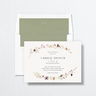 Simple Bohemian Wildflowers Bridal Shower Invitations Cotton Signature