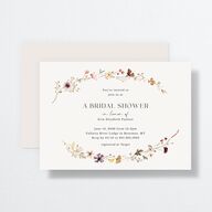 Simple Bohemian Wildflowers Bridal Shower Invitations Cotton Signature