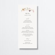 Simple Bohemian Wildflowers Menus Cotton Signature