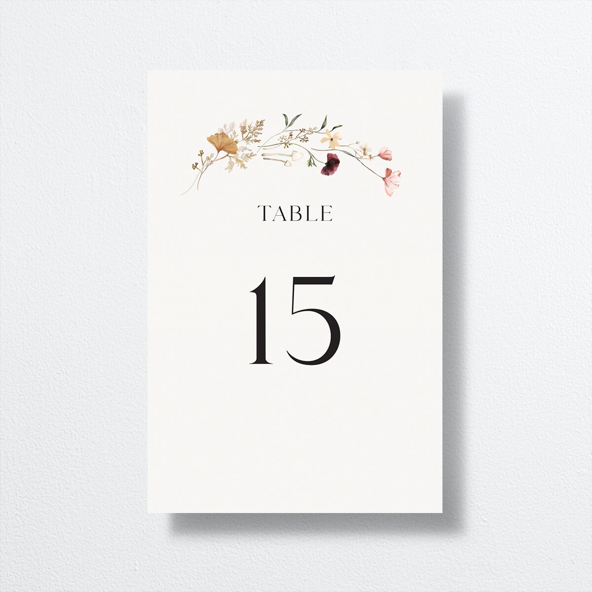 Simple Bohemian Wildflowers Table Numbers — view 1