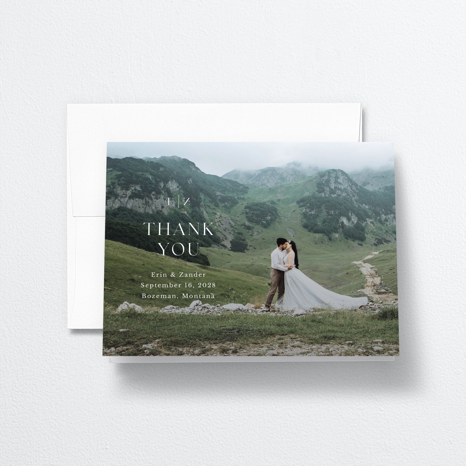 Simple Bohemian Wildflowers Thank You Cards — view 1