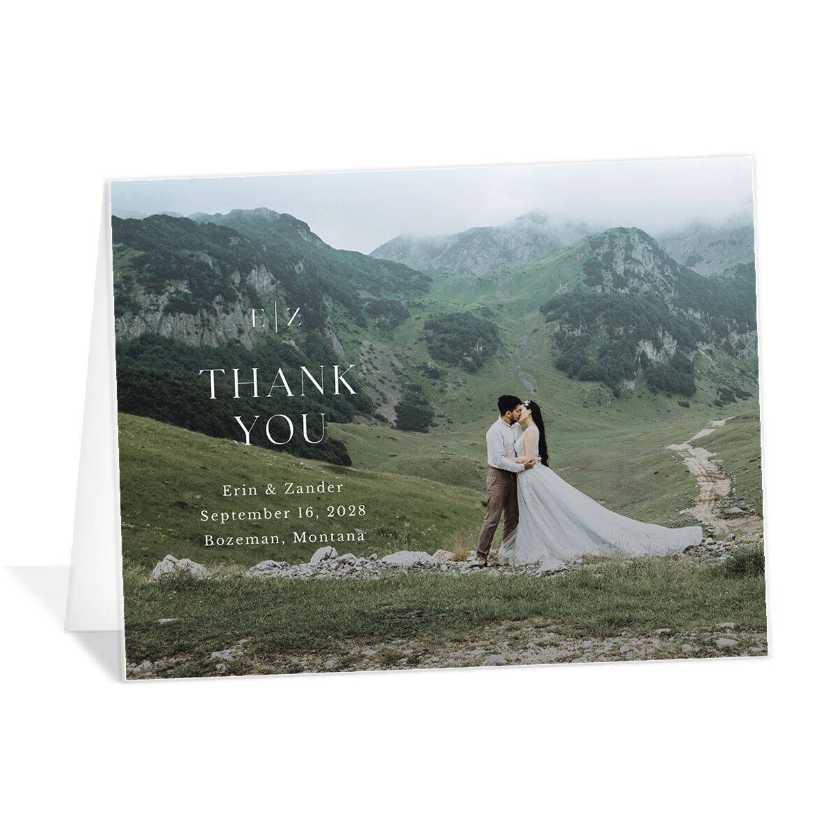 Simple Bohemian Wildflowers Thank You Cards